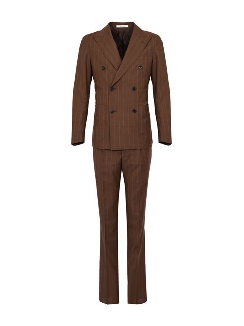 Abito gessato Vesuvio doppiopetto in lana vergine